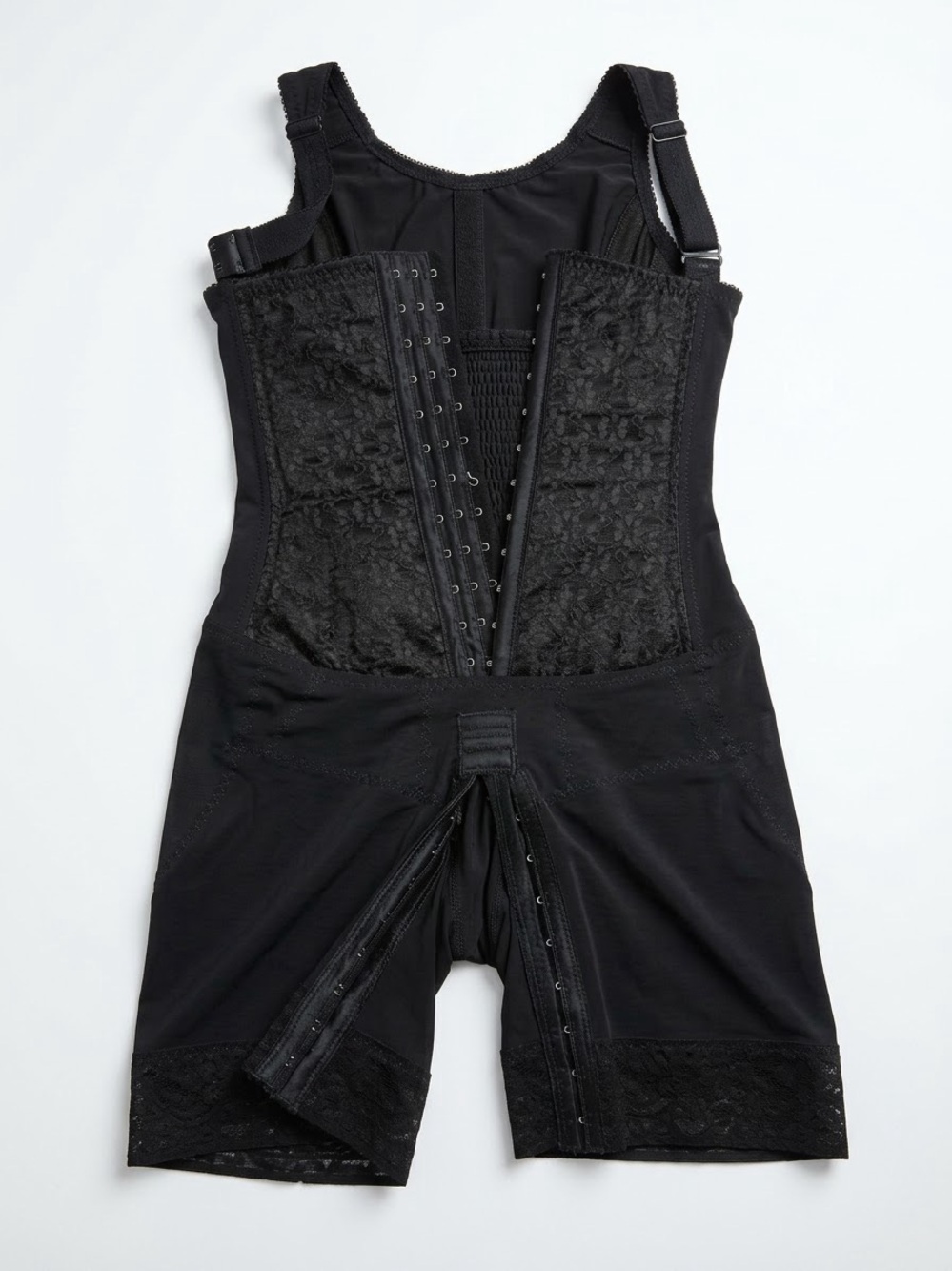Women's black Shapewear Bodysuit - Lace Front Compression - Picture 1 of 6
